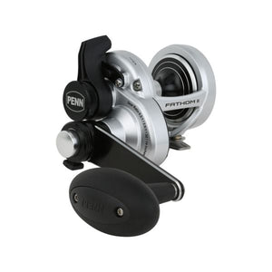 PENN Fathom II Conventional Reel in silver and black, on a white background